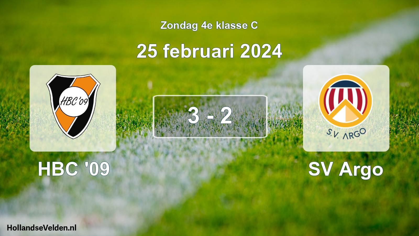 Total number of matches played: HBC '09 - SV Argo 3 - 2 (25 February 2024)