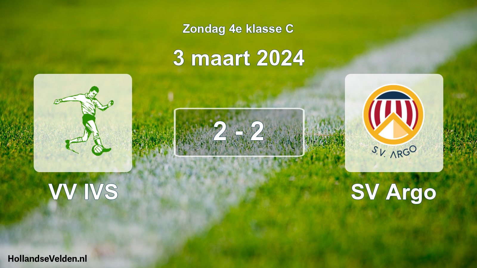 Total number of matches played: VV IVS - SV Argo 2 - 2 (3 March 2024)