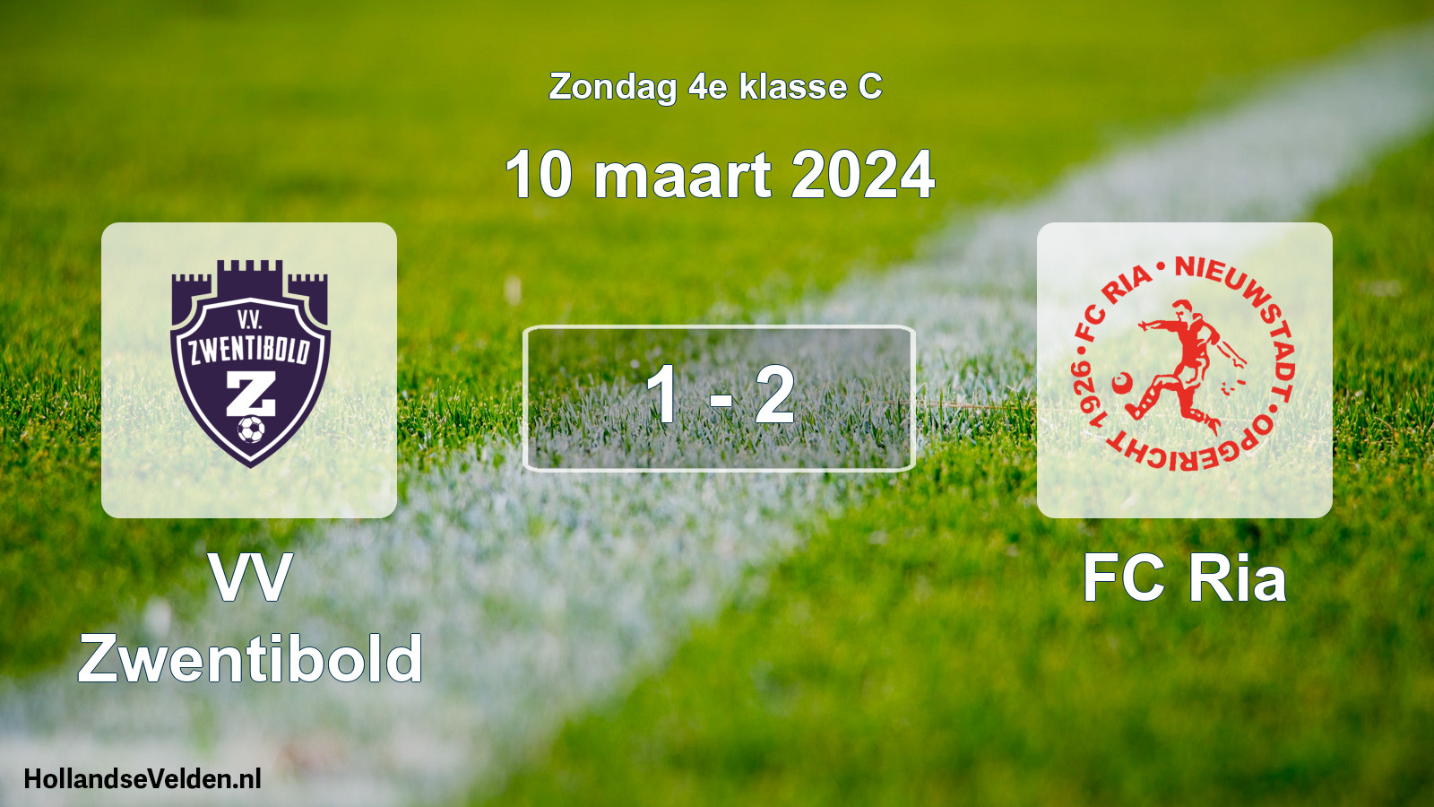 Total number of matches played: VV Zwentibold - FC Ria 1 - 2 (10 March 2024)