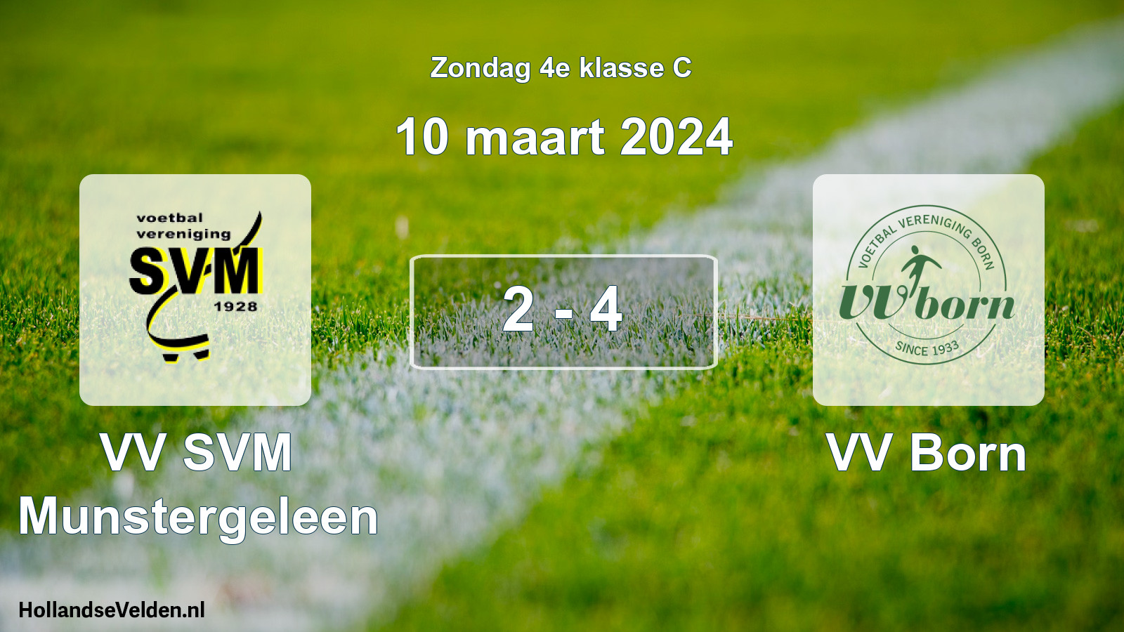 Total number of matches played: VV SVM Munstergeleen - VV Born 2 - 4 (10 March 2024)