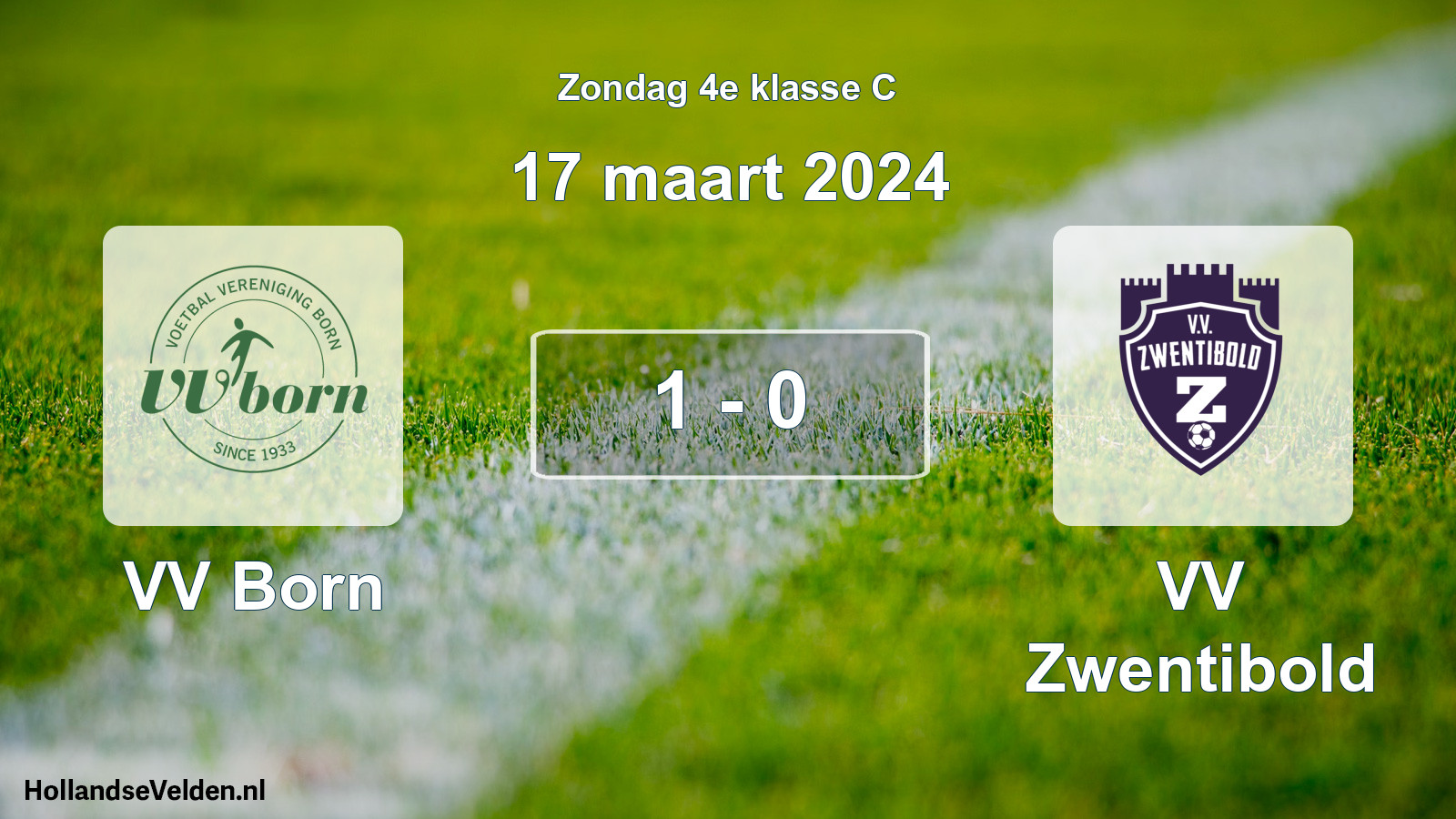 Total number of matches played: VV Born - VV Zwentibold 1 - 0 (17 March 2024)