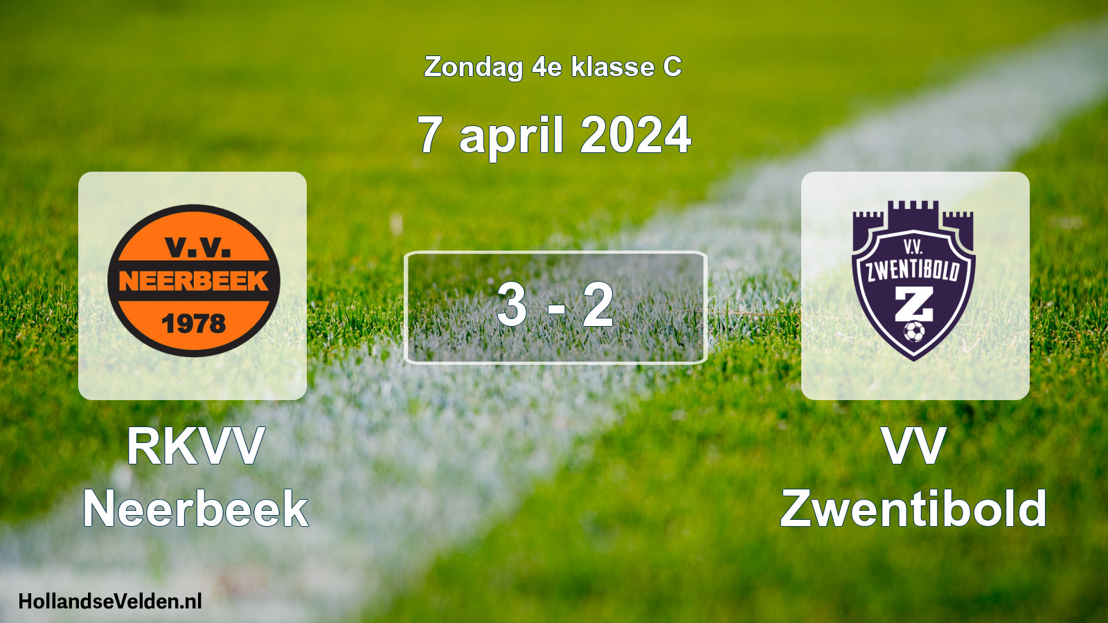 Total number of matches played: RKVV Neerbeek - VV Zwentibold 3 - 2 (7 April 2024)
