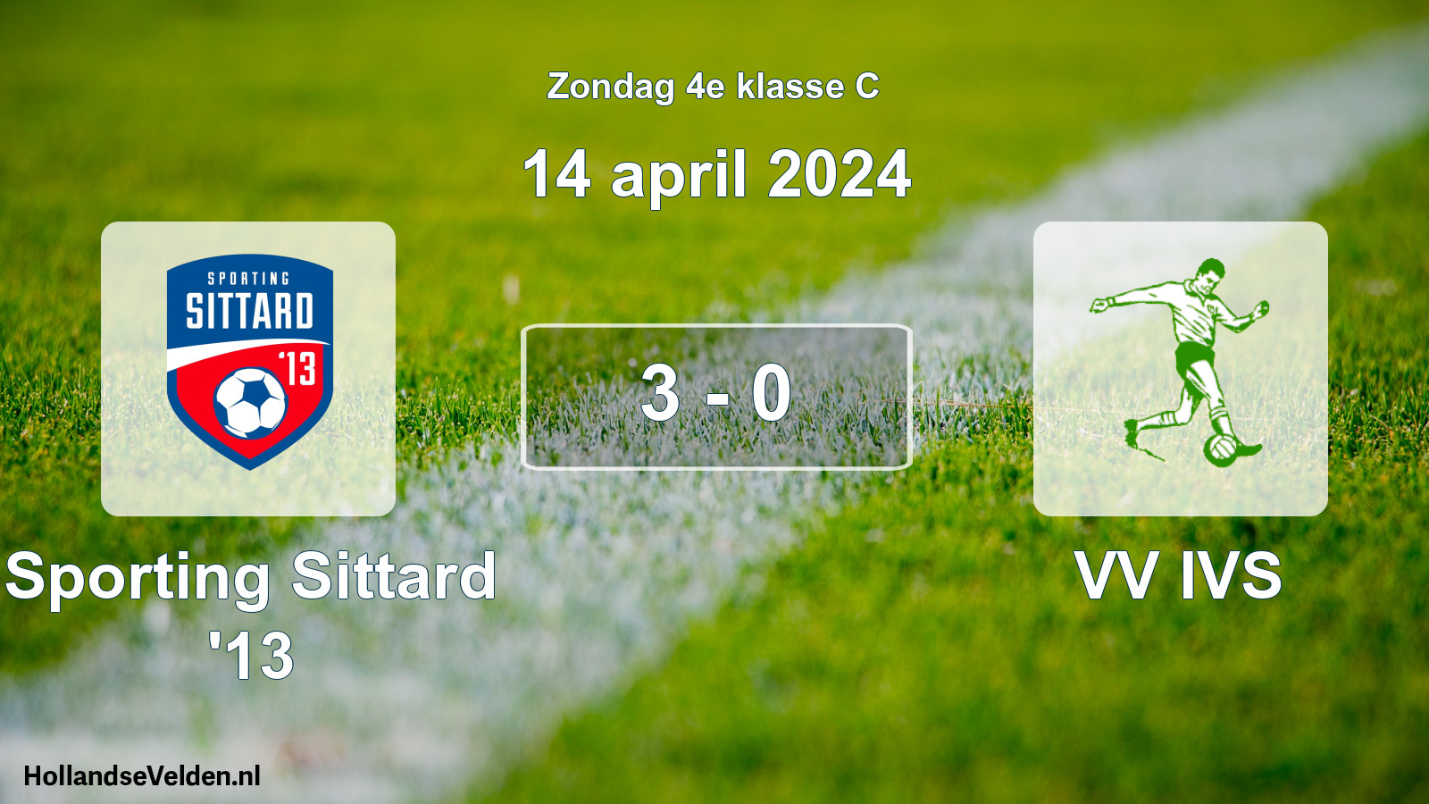 Total number of matches played: Sporting Sittard '13 - VV IVS 3 - 0 (14 April 2024)