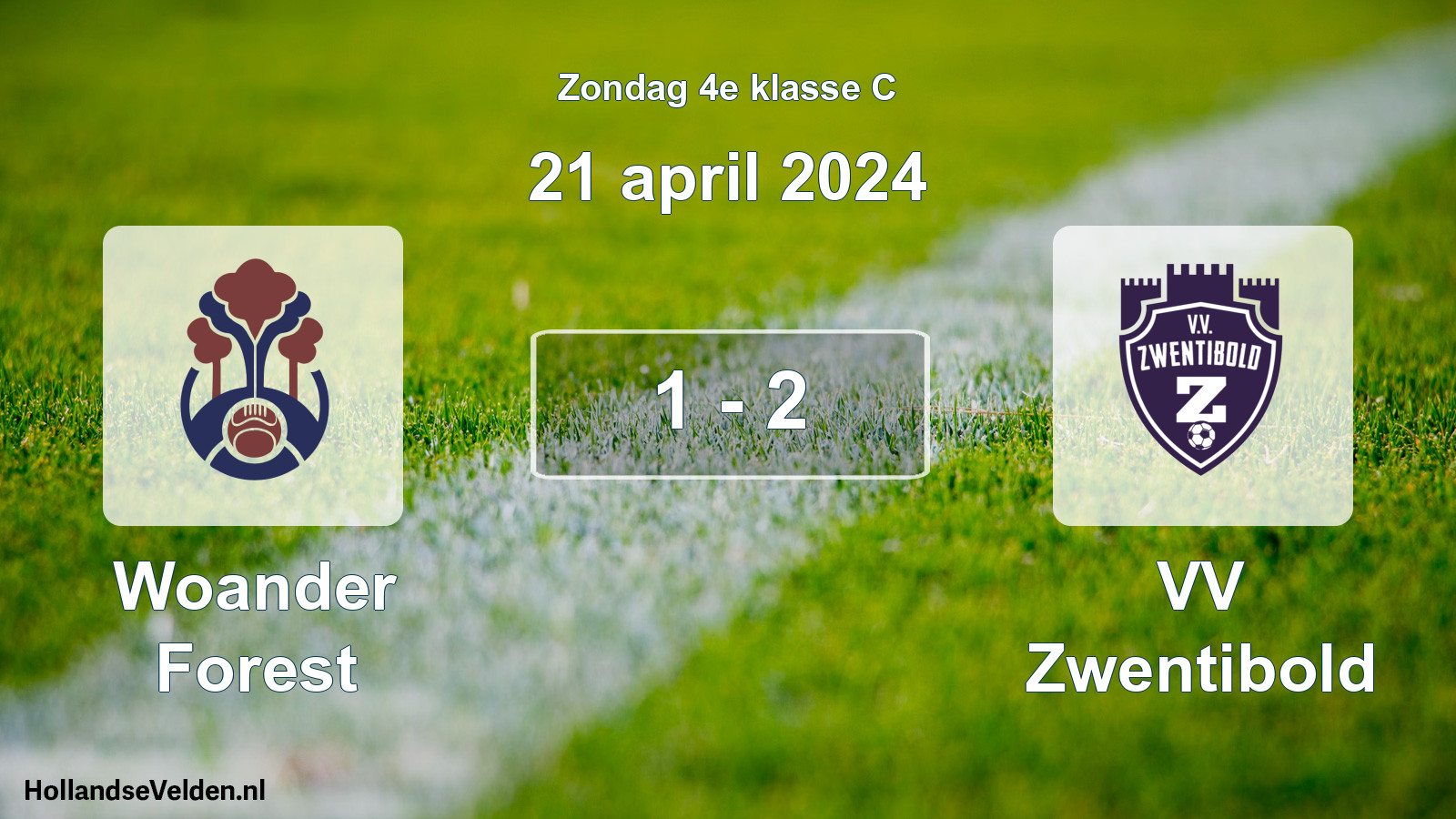 Total number of matches played: Woander Forest - VV Zwentibold 1 - 2 (21 April 2024)
