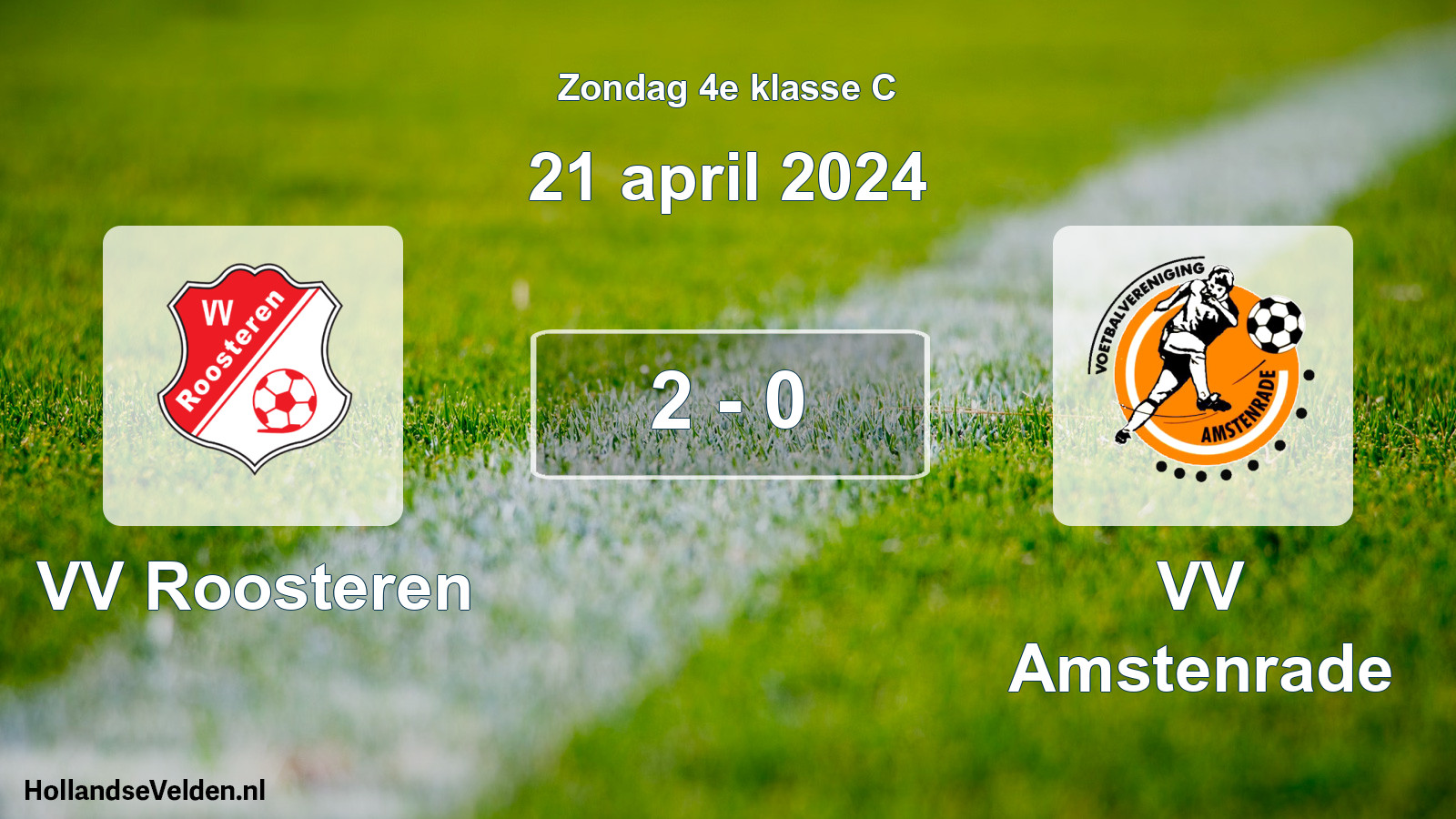 Total number of matches played: VV Roosteren - VV Amstenrade 2 - 0 (21 April 2024)