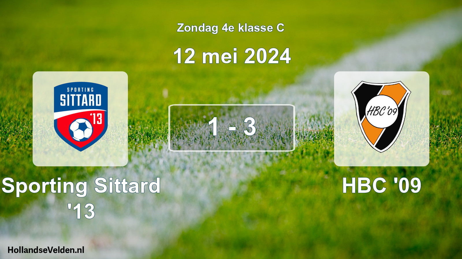Total number of matches played: Sporting Sittard '13 - HBC '09 1 - 3 (12 May 2024)