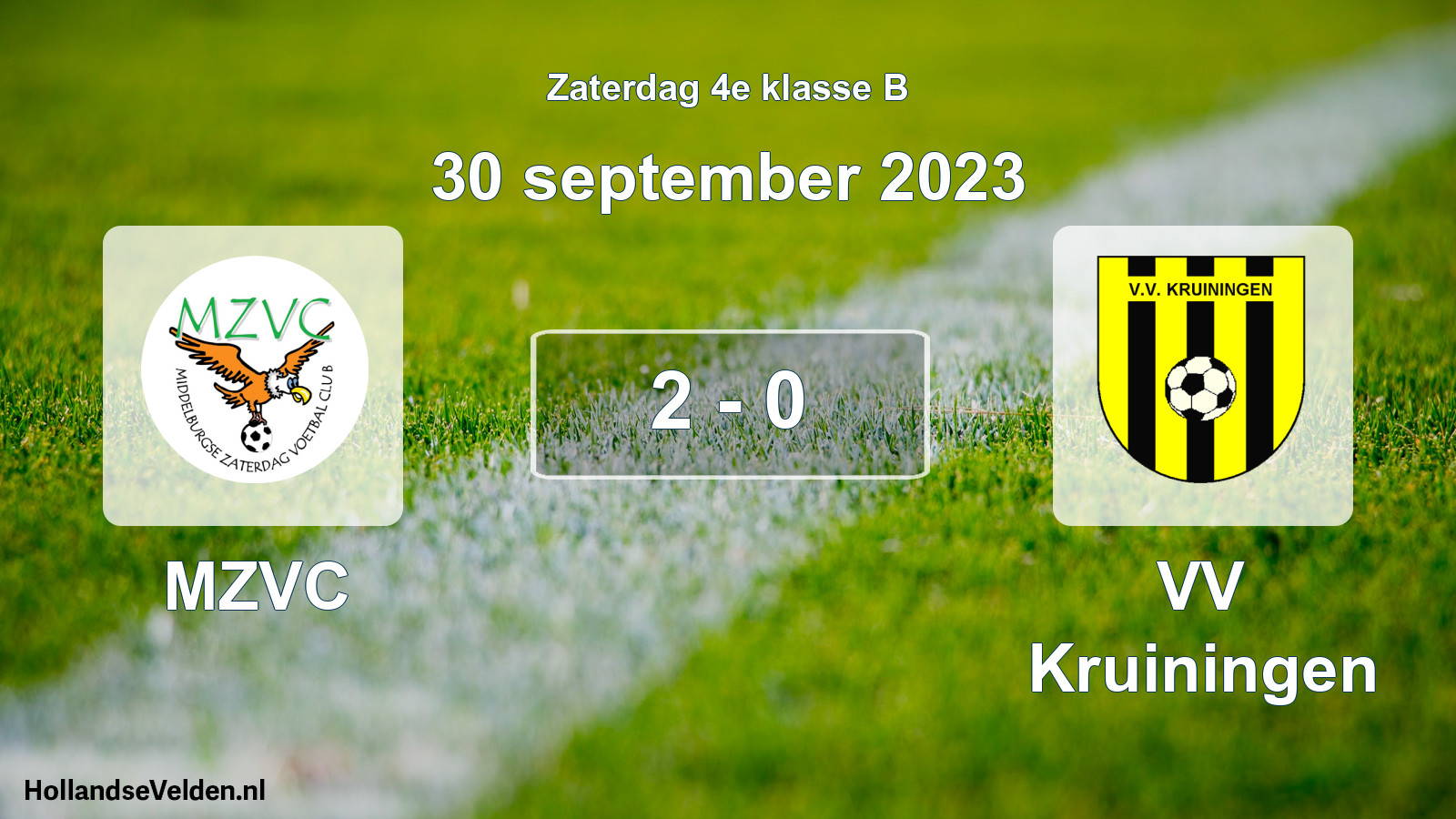 Total number of matches played: MZVC - VV Kruiningen 2 - 0 (30 September 2023)