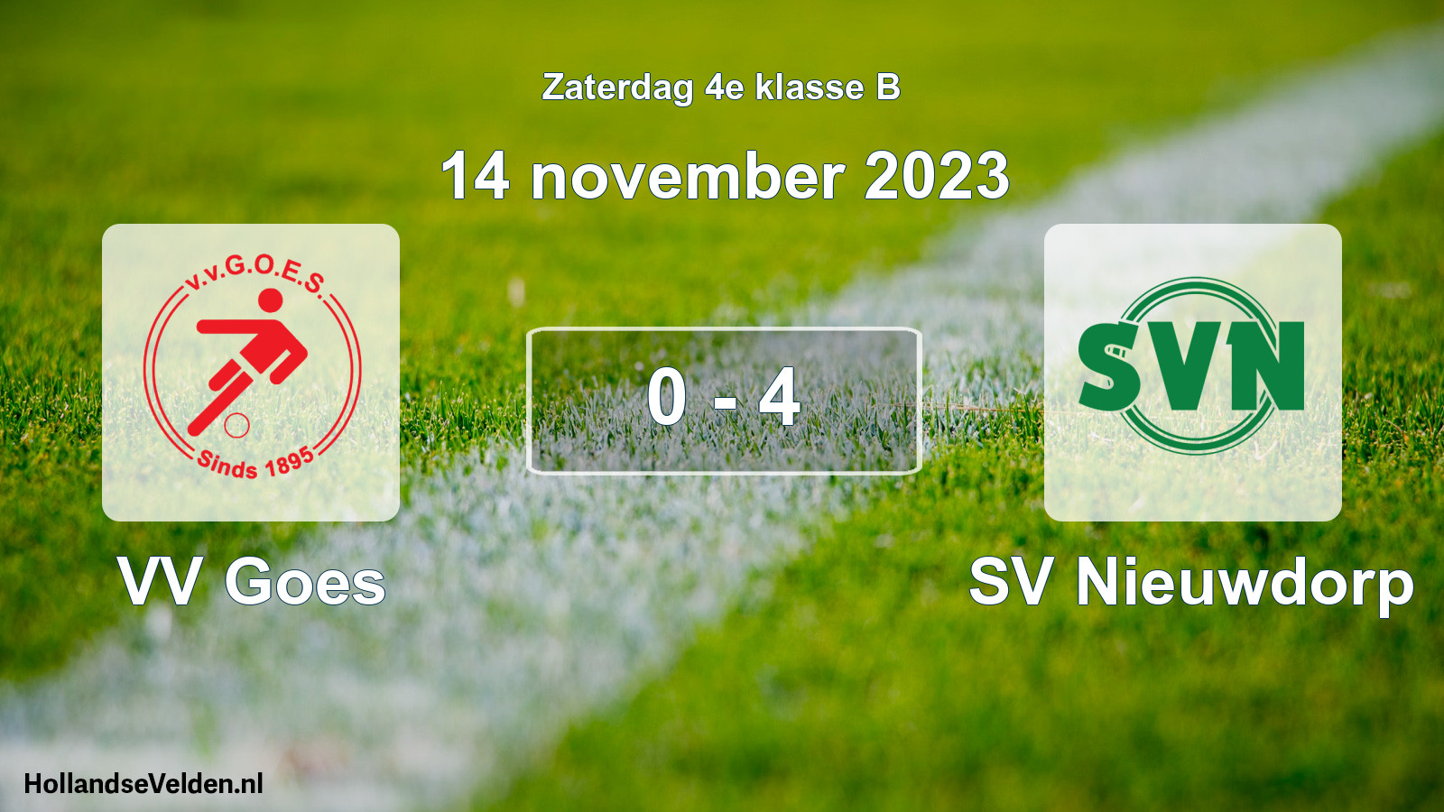 Total number of matches played: VV Goes - SV Nieuwdorp 0 - 4 (14 November 2023)