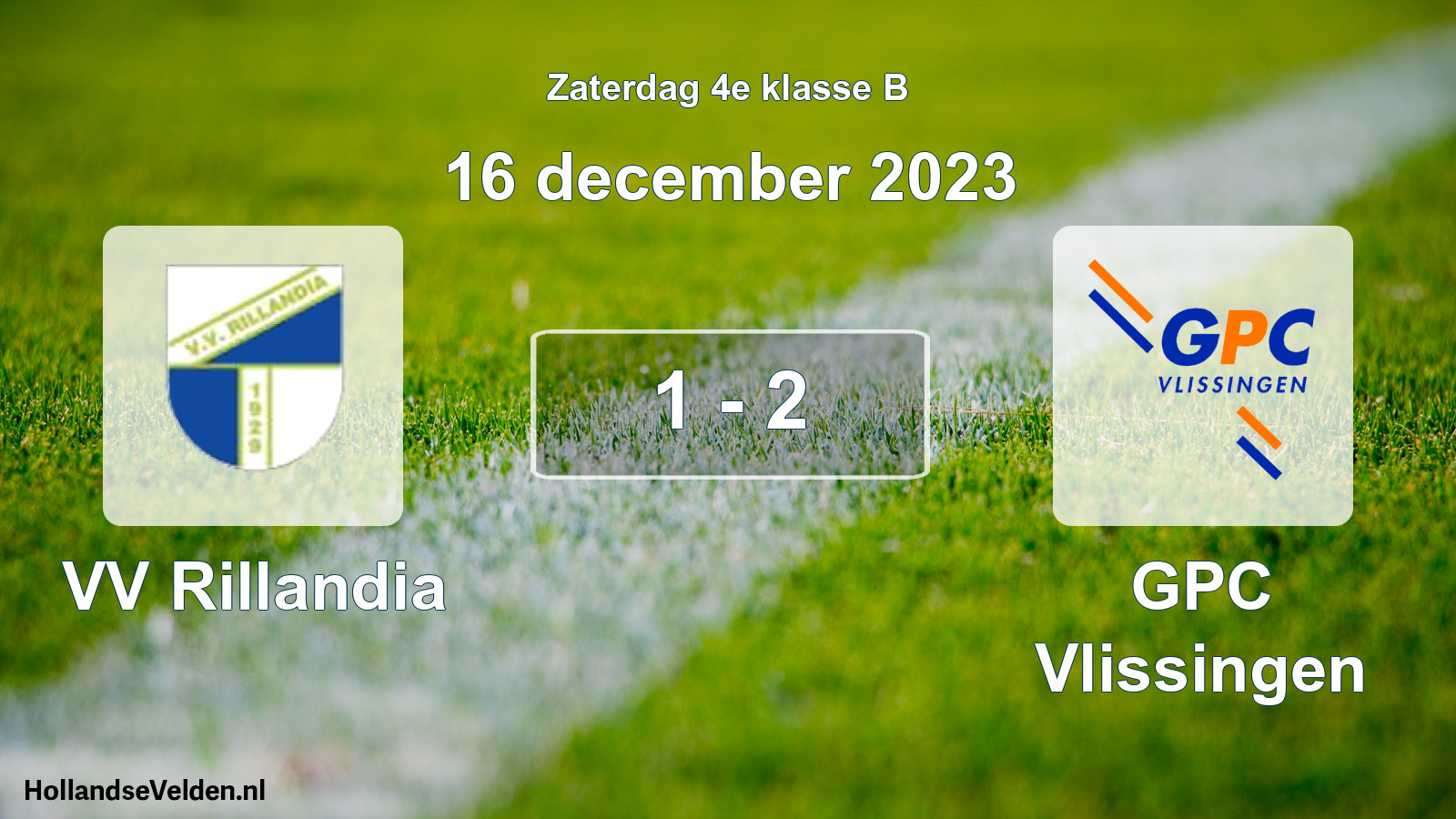 Total number of matches played: VV Rillandia - GPC Vlissingen 1 - 2 (16 December 2023)
