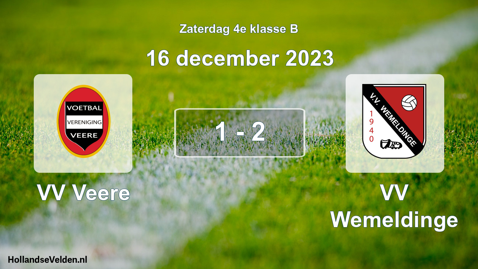 Total number of matches played: VV Veere - VV Wemeldinge 1 - 2 (16 December 2023)