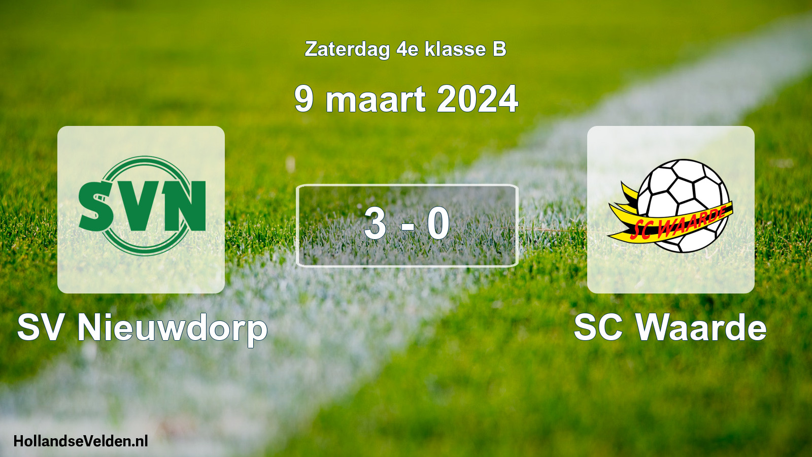 Total number of matches played: SV Nieuwdorp - SC Waarde 3 - 0 (9 March 2024)