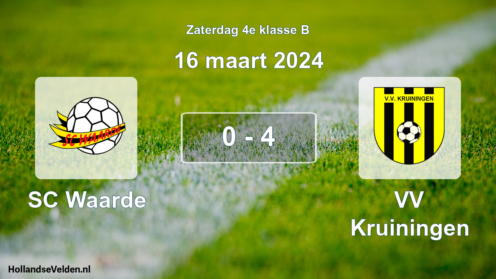 Total number of matches played: SC Waarde - VV Kruiningen 0 - 4 (16 March 2024)