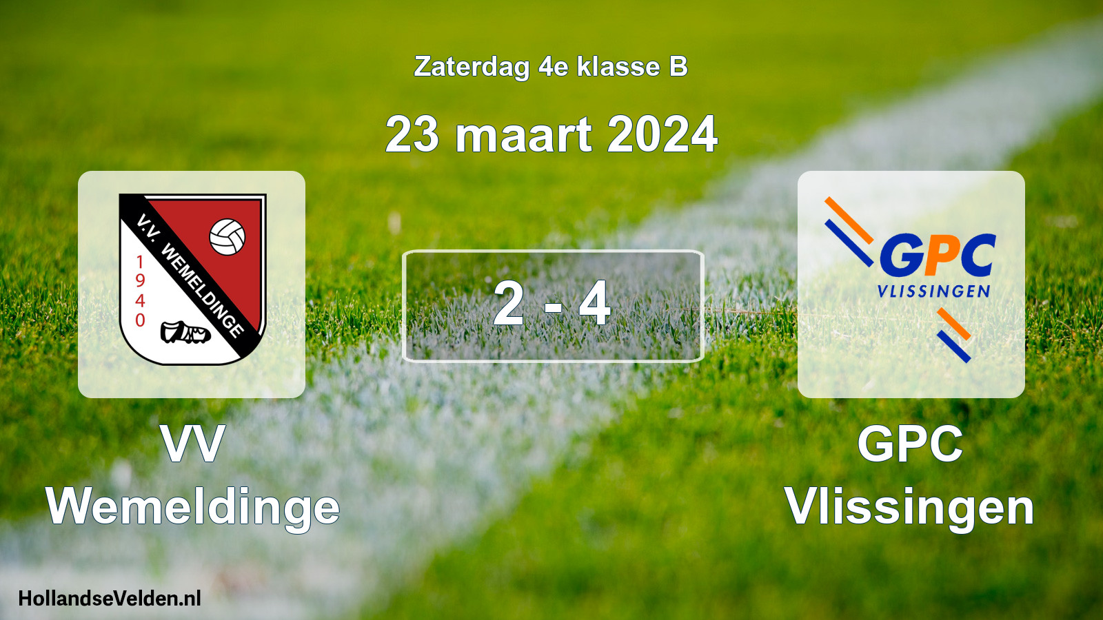 Total number of matches played: VV Wemeldinge - GPC Vlissingen 2 - 4 (23 March 2024)