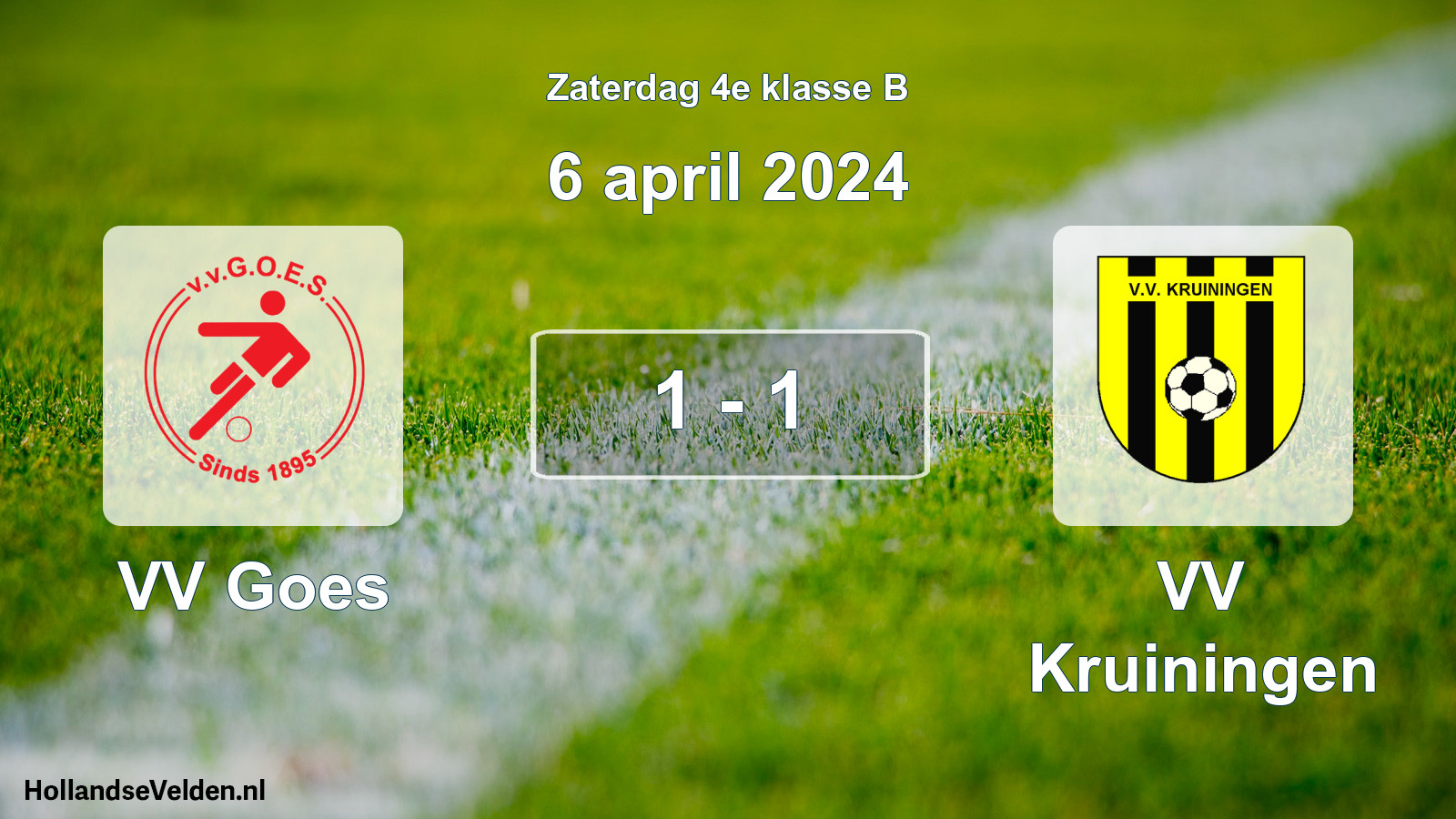 Total number of matches played: VV Goes - VV Kruiningen 1 - 1 (6 April 2024)