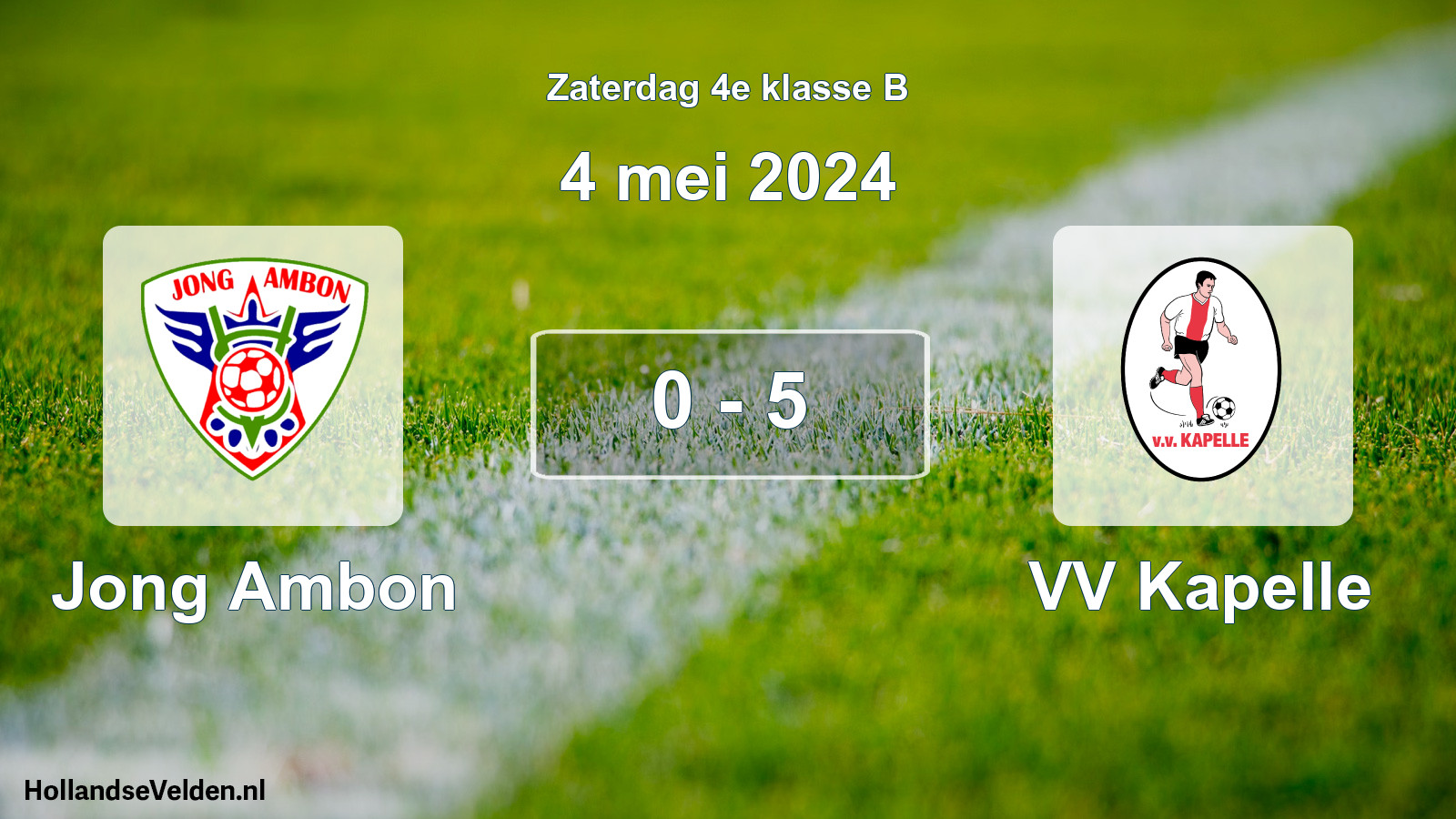 Total number of matches played: Jong Ambon - VV Kapelle 0 - 5 (4 May 2024)