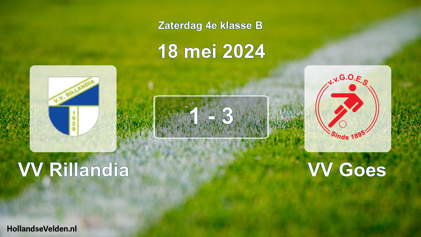 Total number of matches played: VV Rillandia - VV Goes 1 - 3 (18 May 2024)