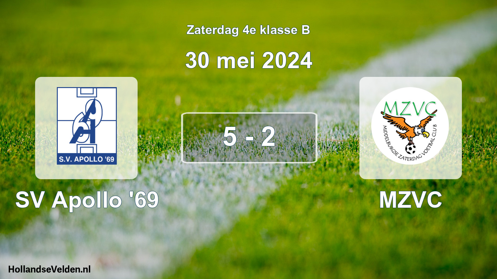 Total number of matches played: SV Apollo '69 - MZVC 5 - 2 (30 May 2024)
