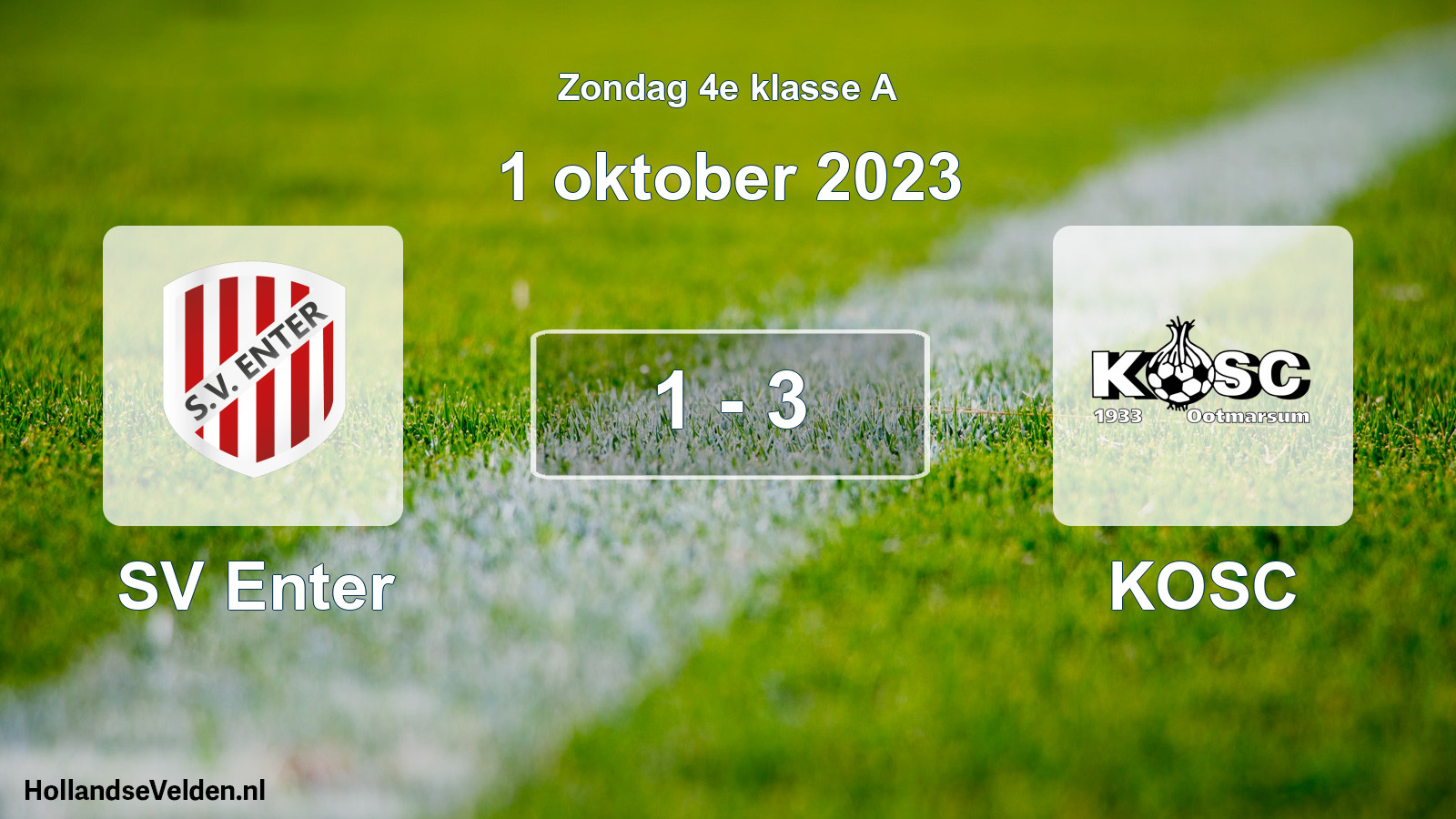 Total number of matches played: SV Enter - KOSC 1 - 3 (1 October 2023)