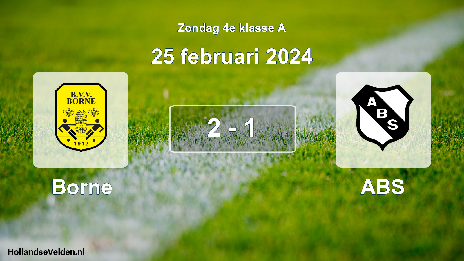 Total number of matches played: Borne - ABS 2 - 1 (25 February 2024)