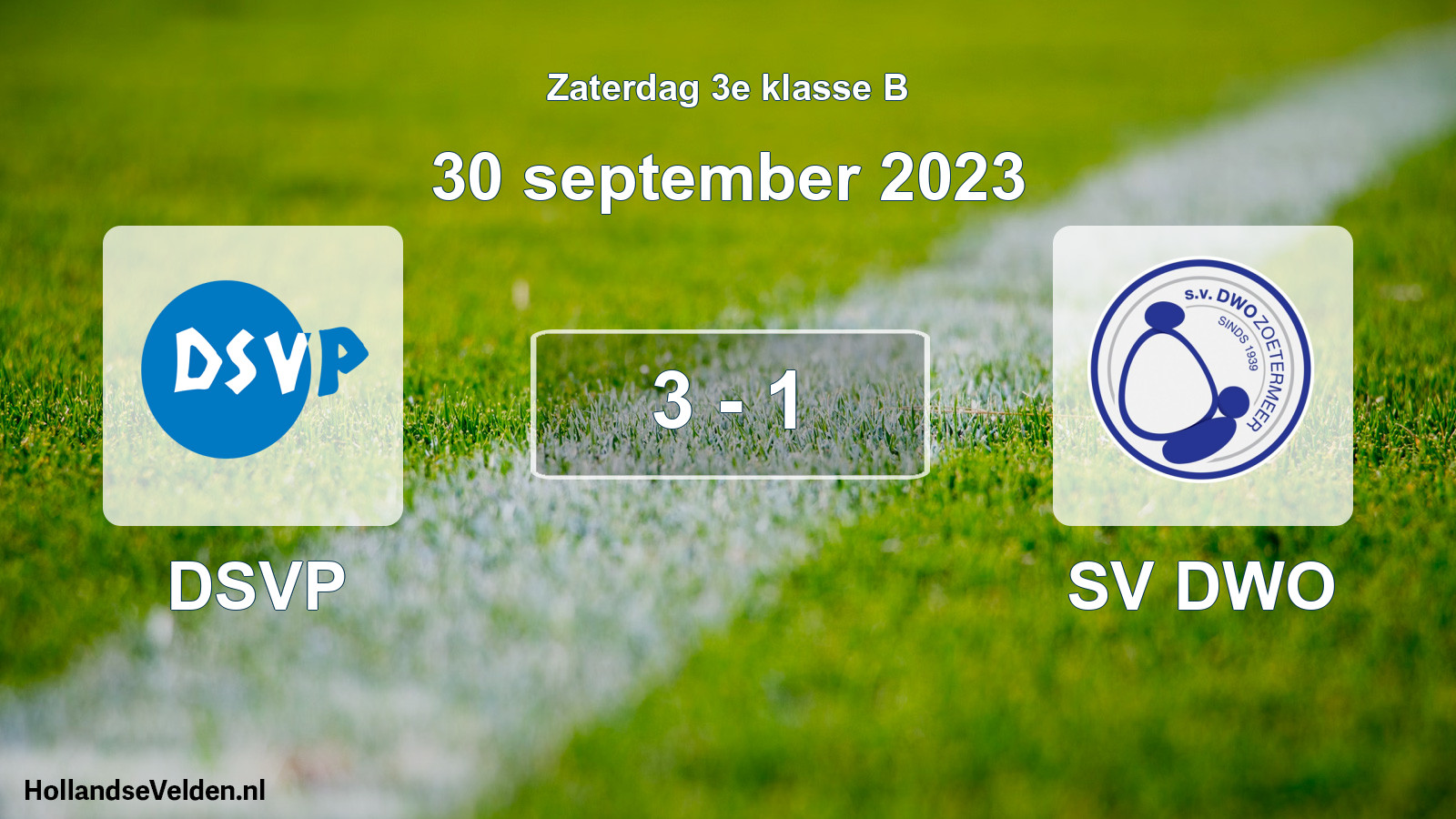 Total number of matches played: DSVP - SV DWO 3 - 1 (30 September 2023)