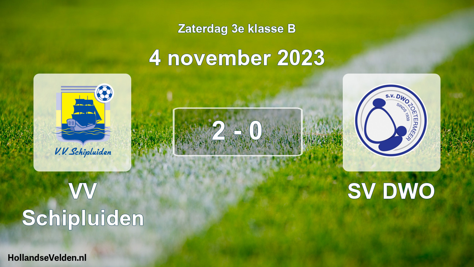 Total number of matches played: VV Schipluiden - SV DWO 2 - 0 (4 November 2023)