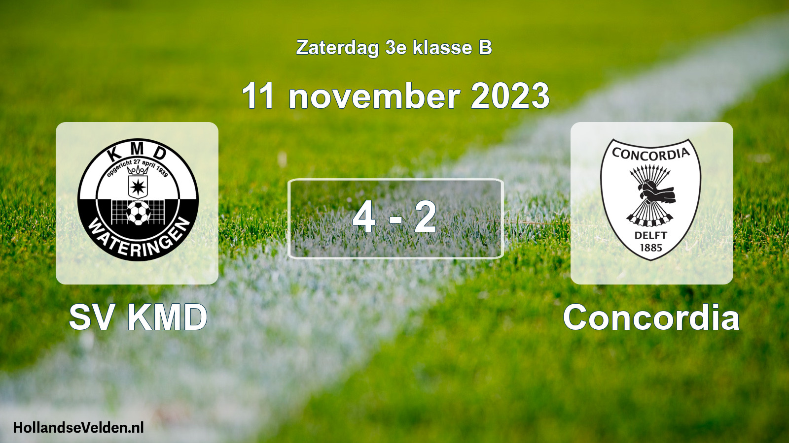 Total number of matches played: SV KMD - Concordia 4 - 2 (11 November 2023)