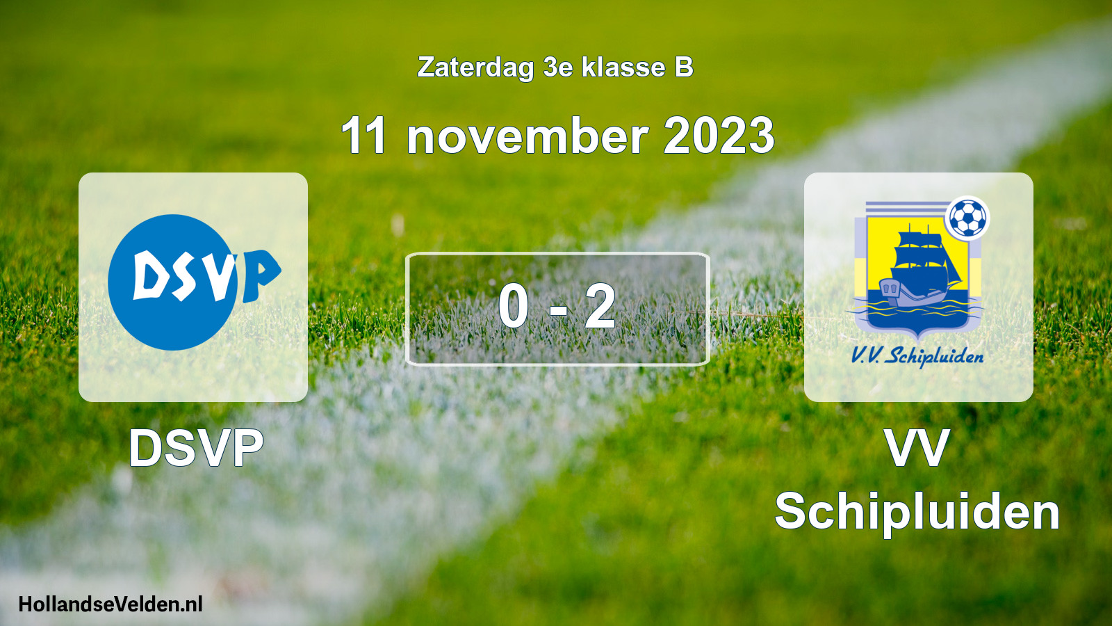 Total number of matches played: DSVP - VV Schipluiden 0 - 2 (11 November 2023)