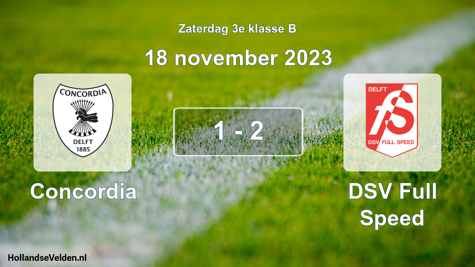 Total number of matches played: Concordia - DSV Full Speed 1 - 2 (18 November 2023)