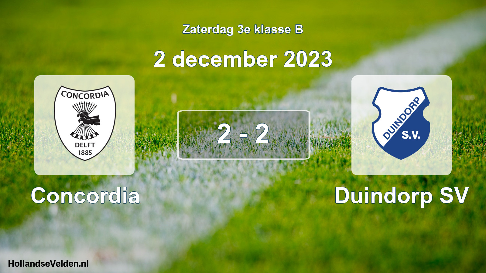 Total number of matches played: Concordia - Duindorp SV 2 - 2 (2 December 2023)