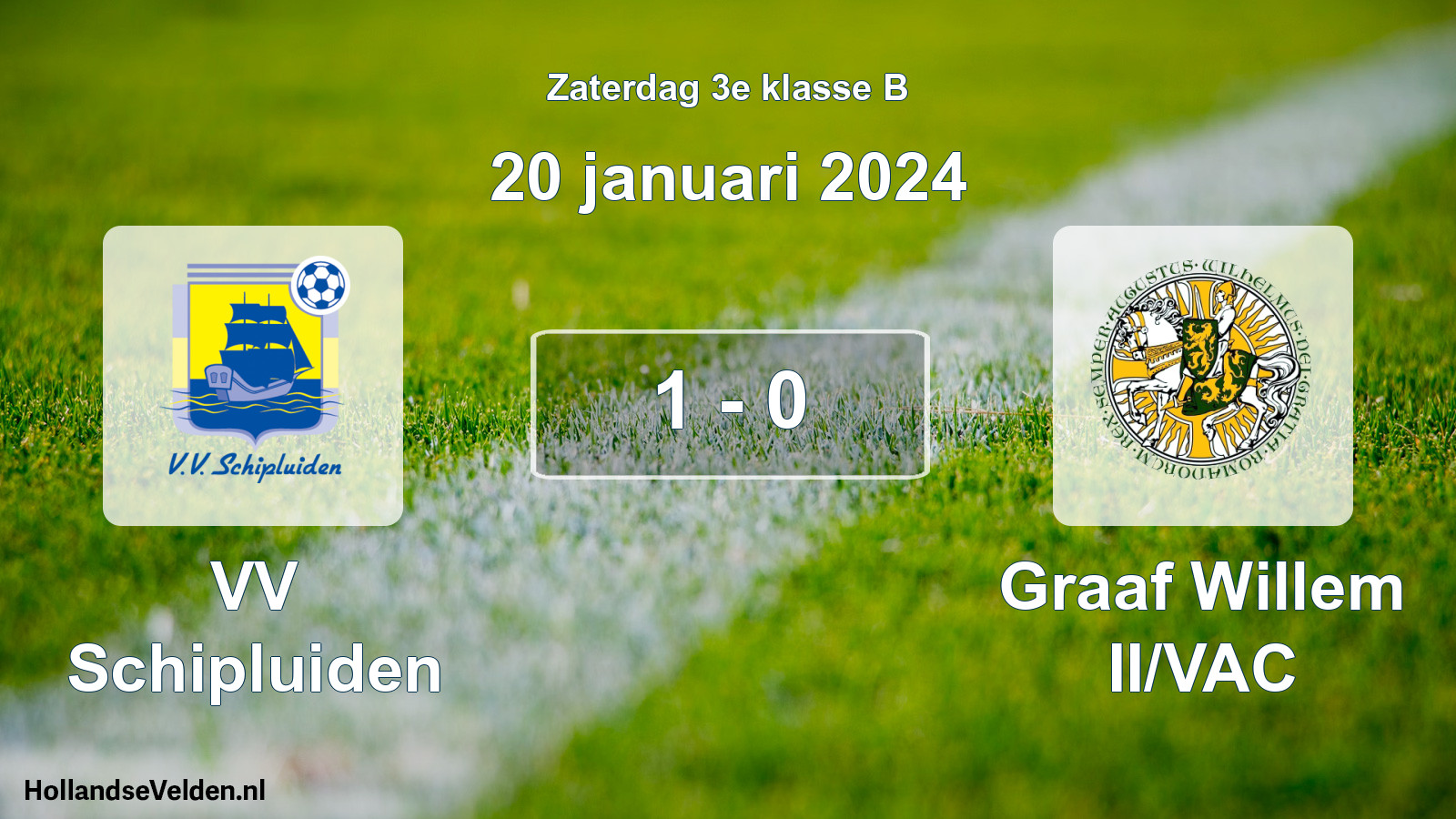 Total number of matches played: VV Schipluiden - Graaf Willem II/VAC 1 - 0 (20 January 2024)