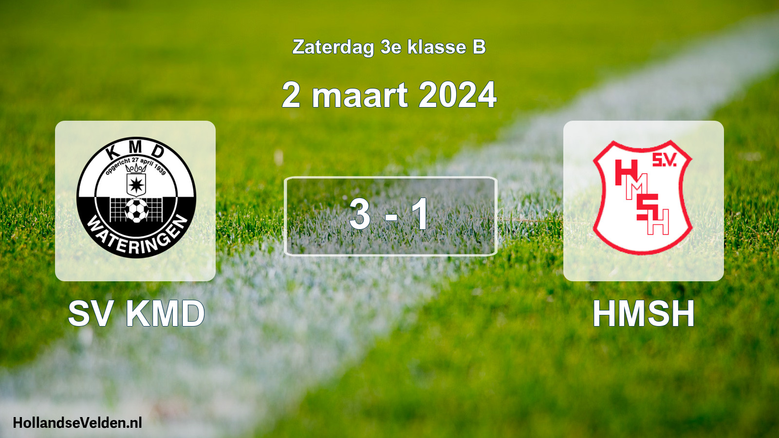 Total number of matches played: SV KMD - HMSH 3 - 1 (2 March 2024)