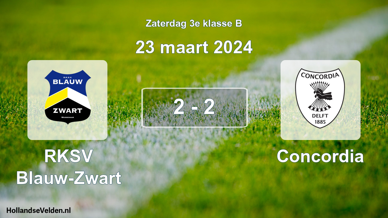 Total number of matches played: RKSV Blauw-Zwart - Concordia 2 - 2 (23 March 2024)