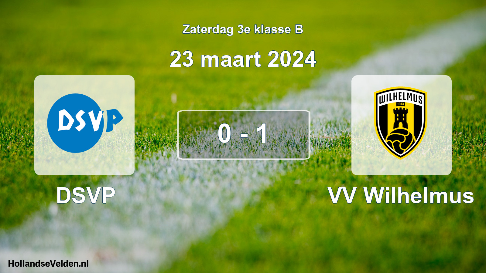 Total number of matches played: DSVP - VV Wilhelmus 0 - 1 (23 March 2024)