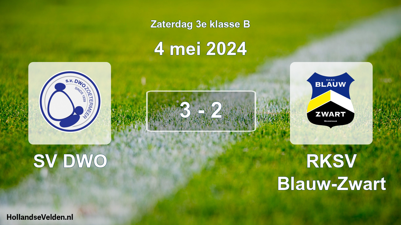 Total number of matches played: SV DWO - RKSV Blauw-Zwart 3 - 2 (4 May 2024)