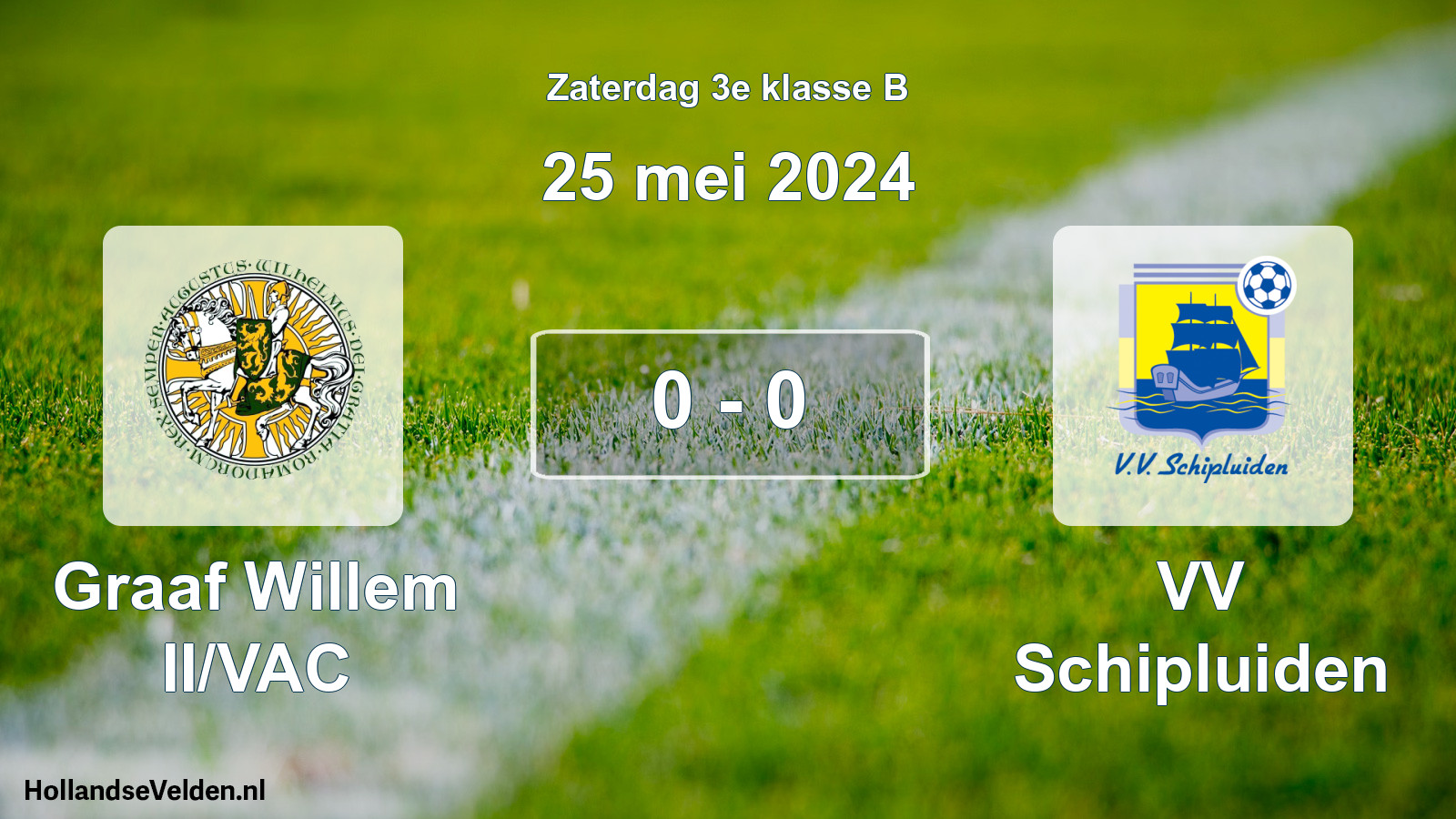 Total number of matches played: Graaf Willem II/VAC - VV Schipluiden 0 - 0 (25 May 2024)