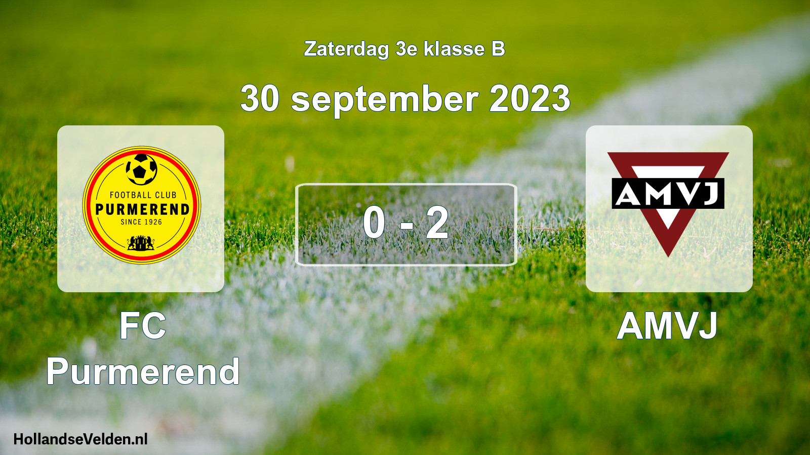 Total number of matches played: FC Purmerend - AMVJ 0 - 2 (30 September 2023)