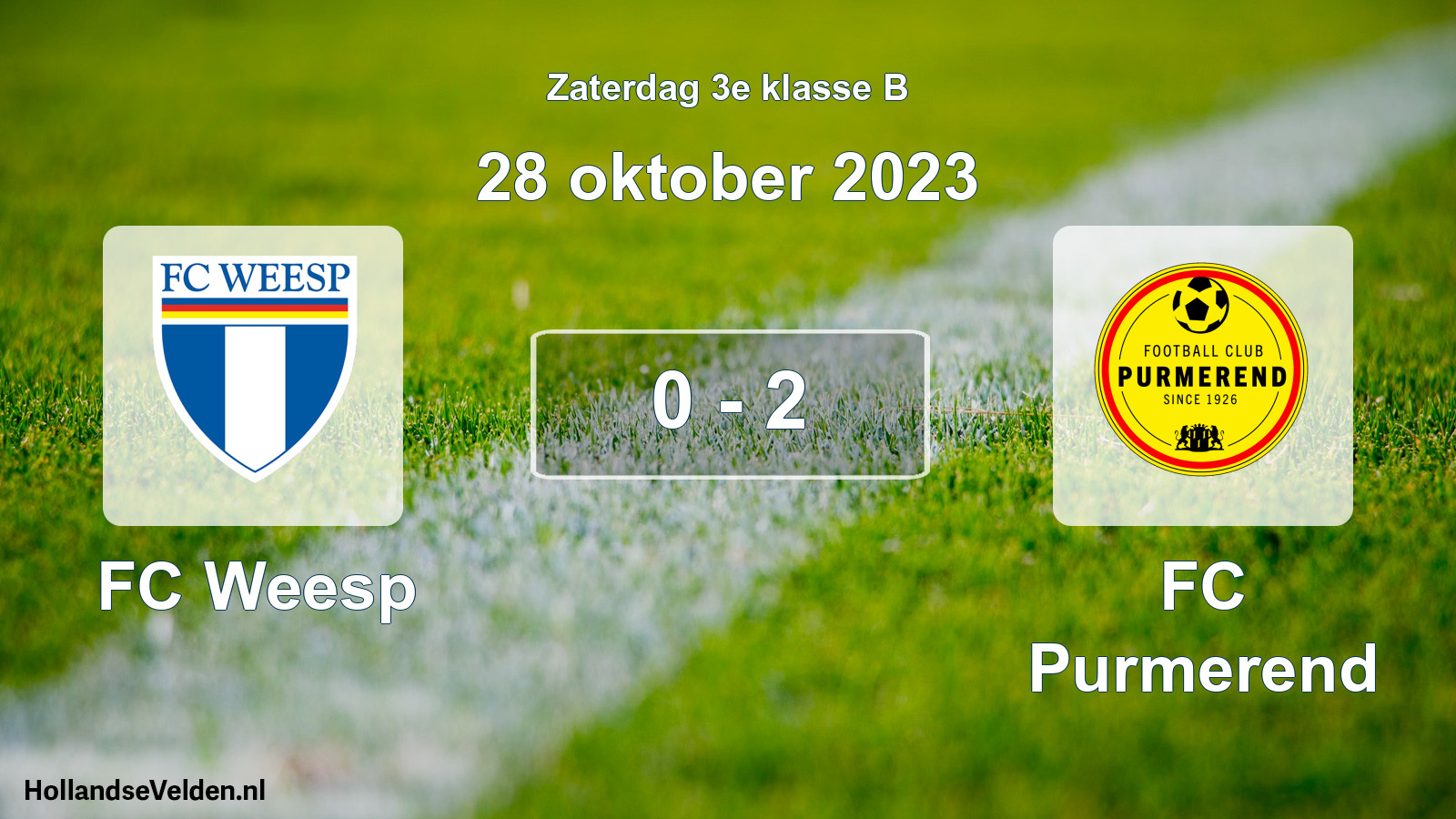 Total number of matches played: FC Weesp - FC Purmerend 0 - 2 (28 October 2023)