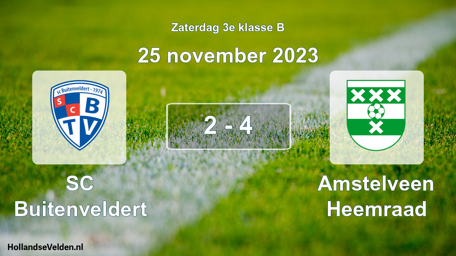 Total number of matches played: SC Buitenveldert - Amstelveen Heemraad 2 - 4 (25 November 2023)