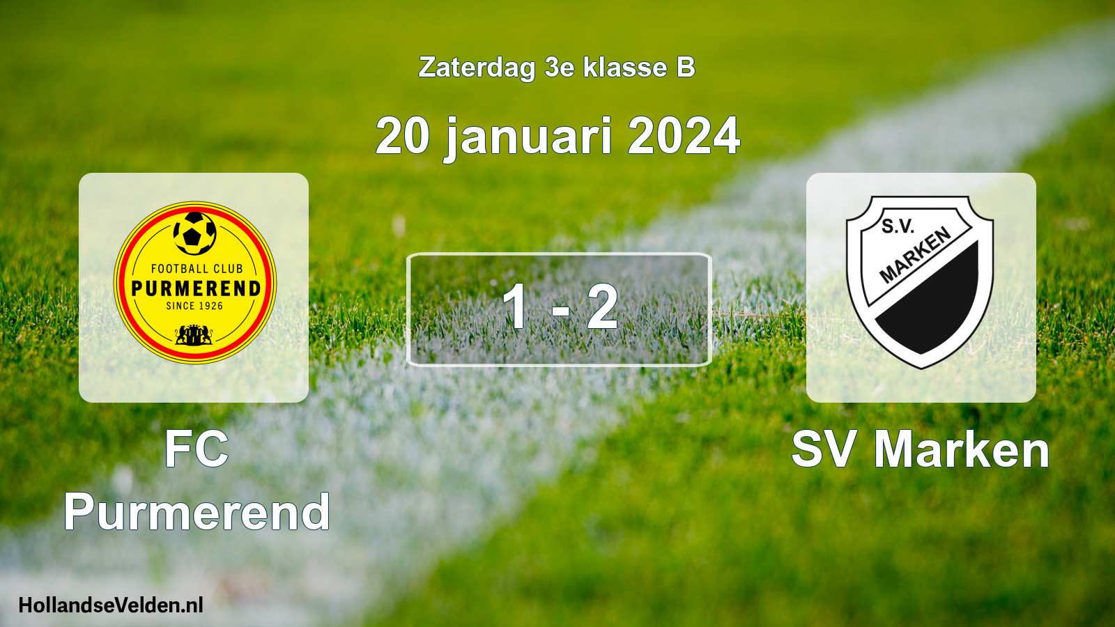 Total number of matches played: FC Purmerend - SV Marken 1 - 2 (20 January 2024)