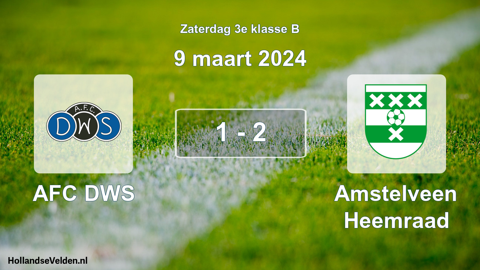 Total number of matches played: AFC DWS - Amstelveen Heemraad 1 - 2 (9 March 2024)