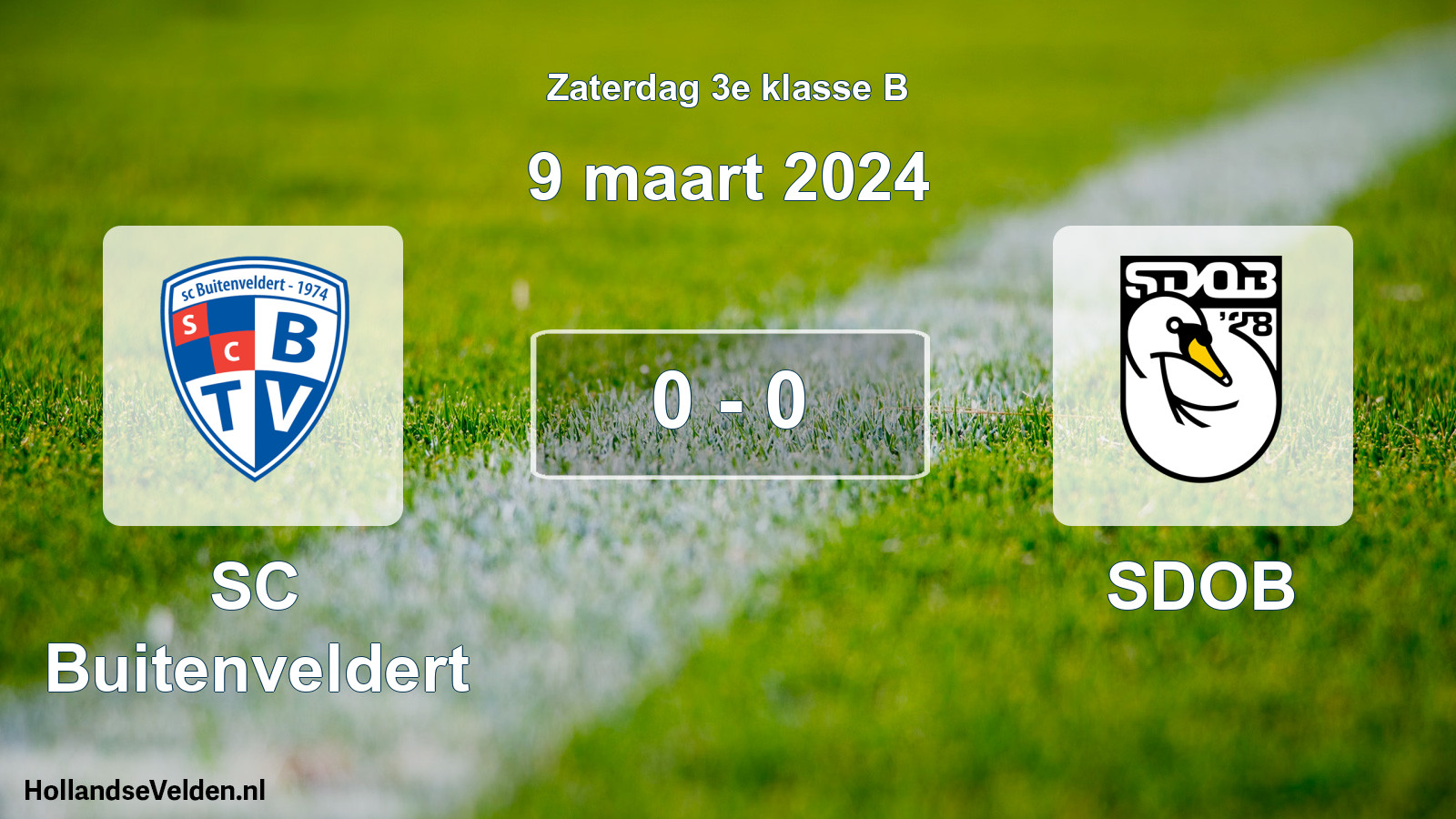 Total number of matches played: SC Buitenveldert - SDOB 0 - 0 (9 March 2024)