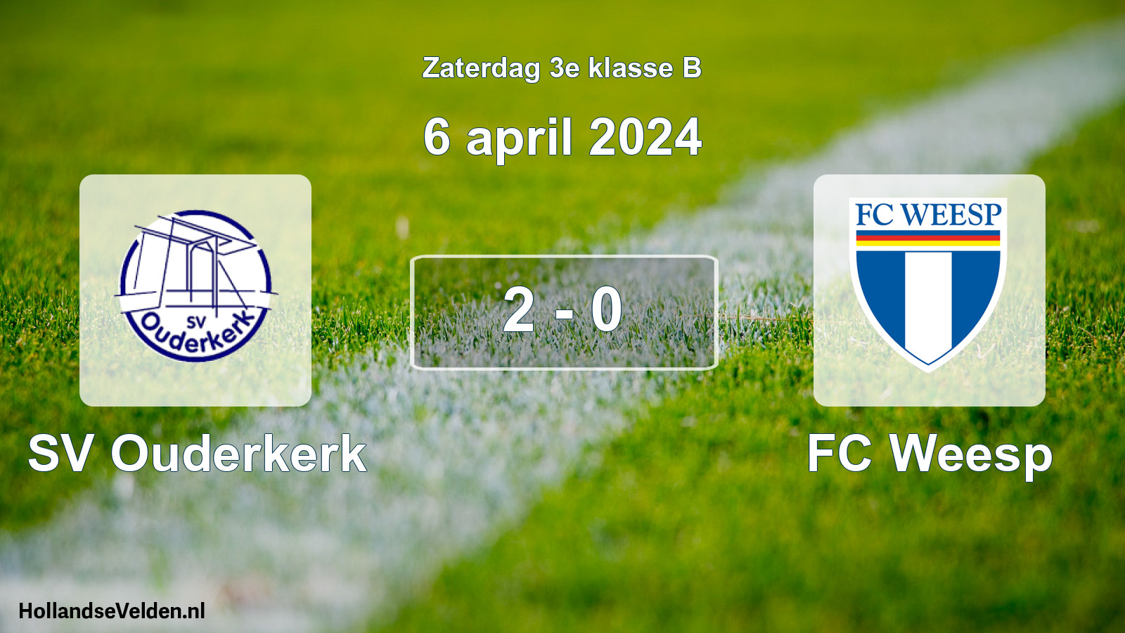 Total number of matches played: SV Ouderkerk - FC Weesp 2 - 0 (6 April 2024)