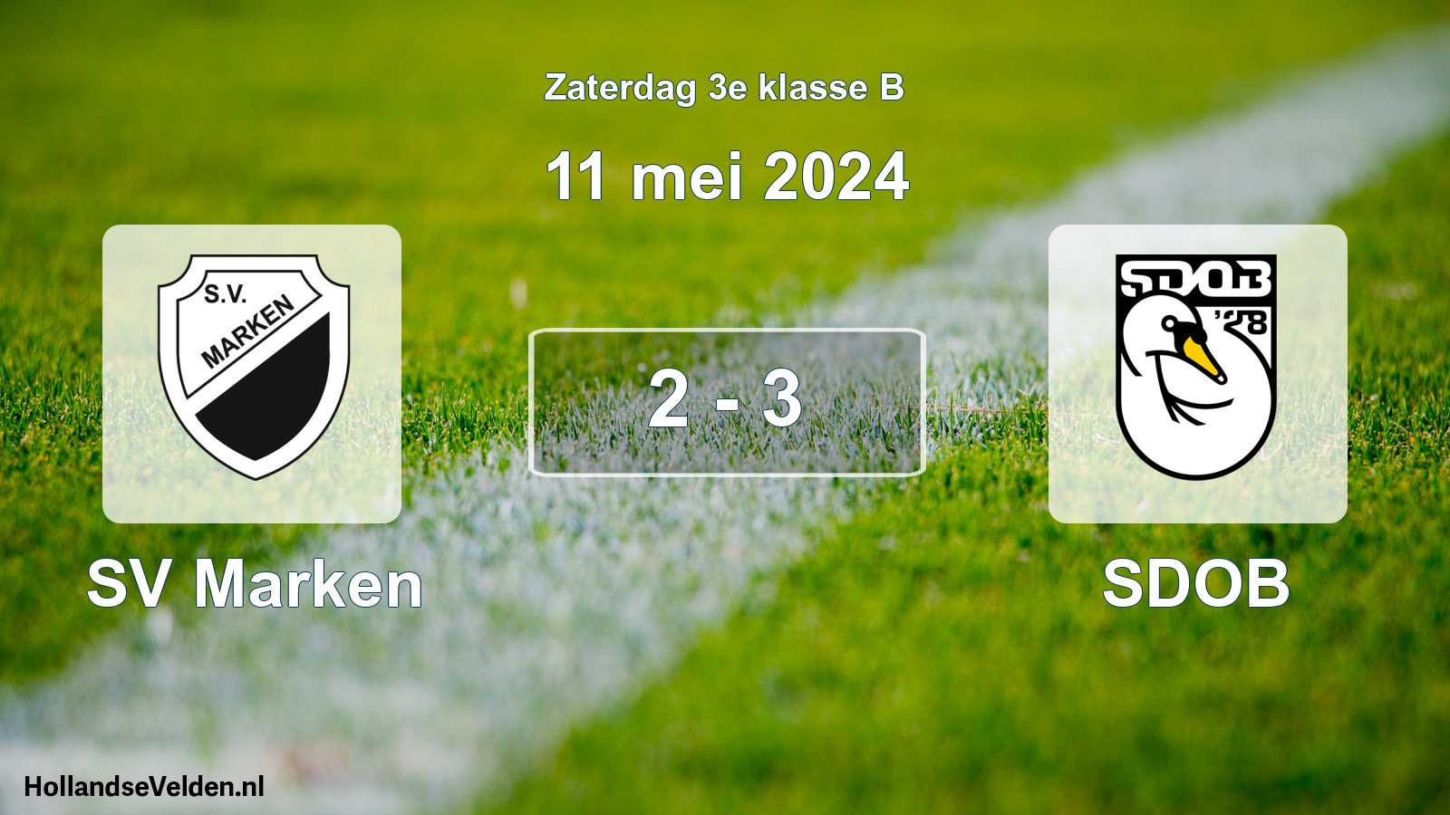 Total number of matches played: SV Marken - SDOB 2 - 3 (11 May 2024)
