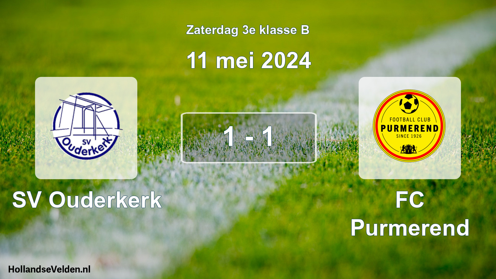 Total number of matches played: SV Ouderkerk - FC Purmerend 1 - 1 (11 May 2024)