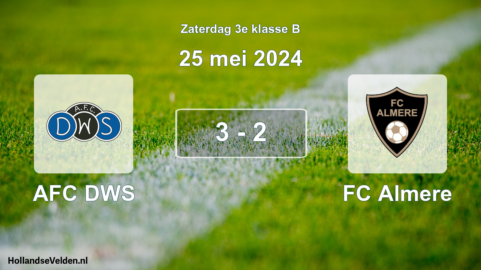 Total number of matches played: AFC DWS - FC Almere 3 - 2 (25 May 2024)
