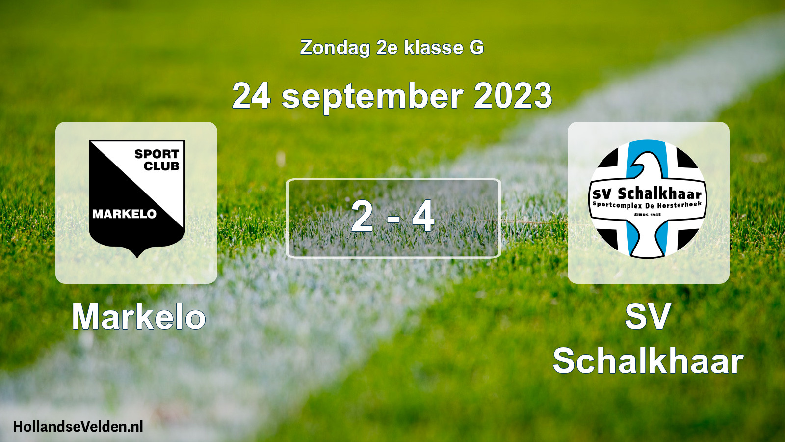 Total number of matches played: Markelo - SV Schalkhaar 2 - 4 (24 September 2023)