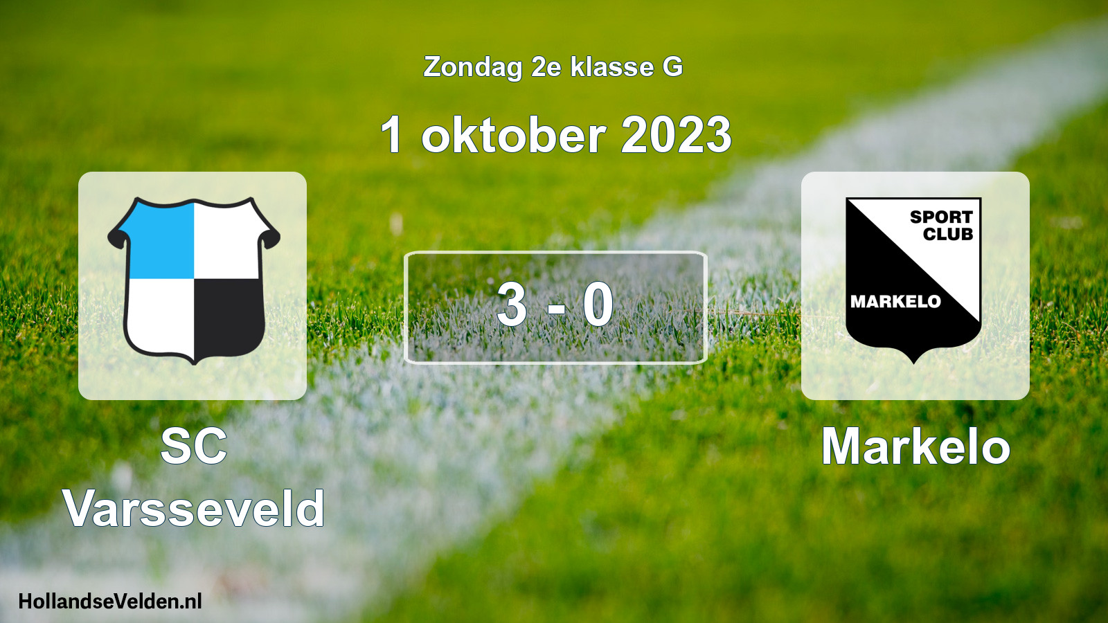 Total number of matches played: SC Varsseveld - Markelo 3 - 0 (1 October 2023)