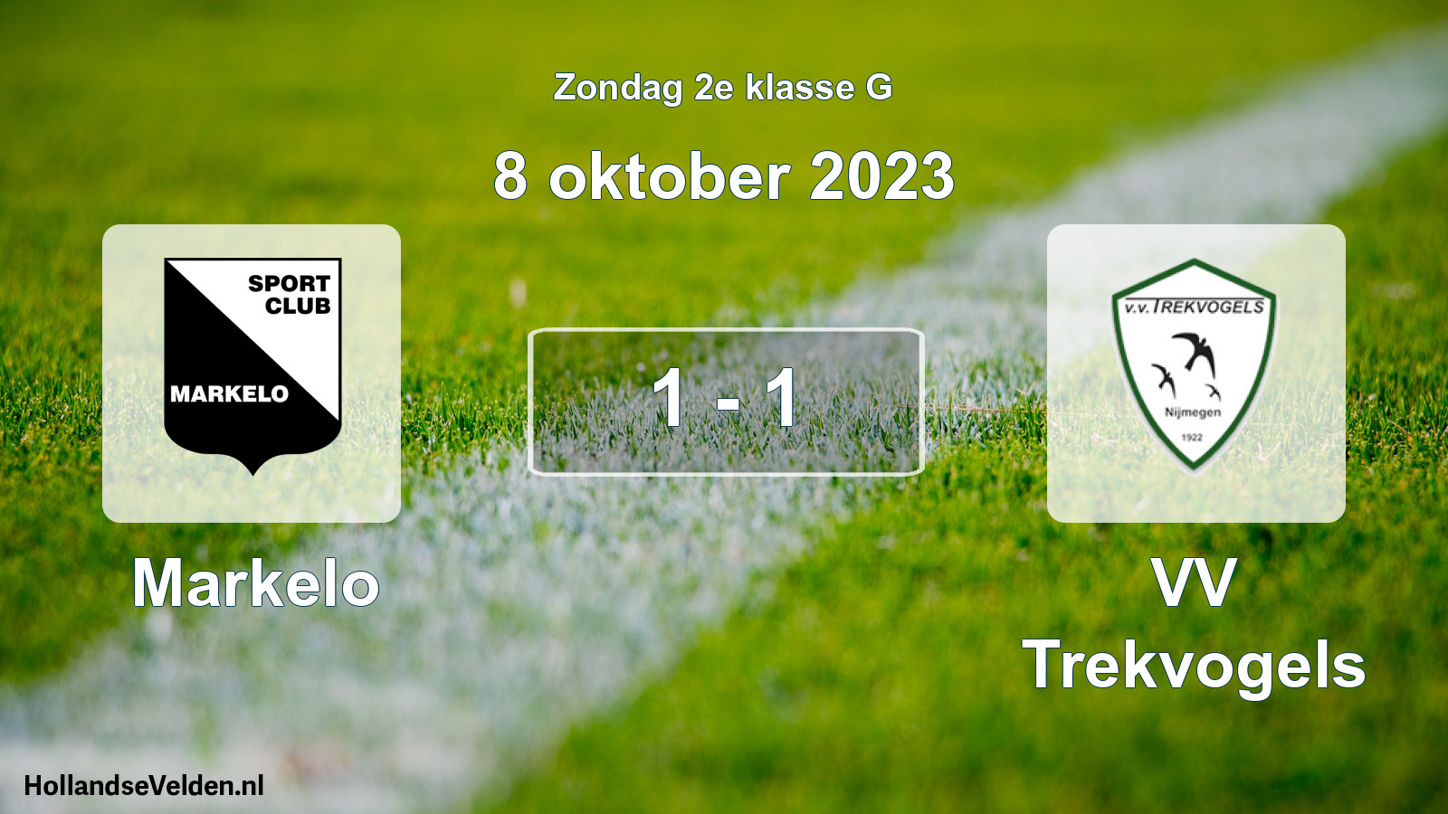 Total number of matches played: Markelo - VV Trekvogels 1 - 1 (8 October 2023)