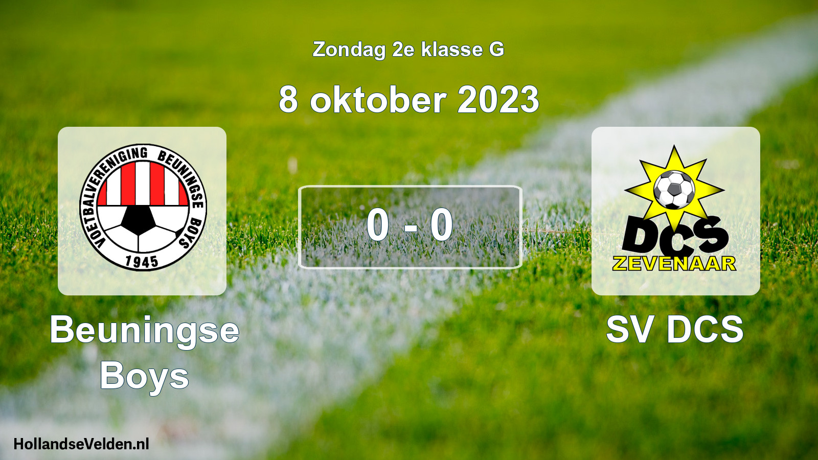 Total number of matches played: Beuningse Boys - SV DCS 0 - 0 (8 October 2023)