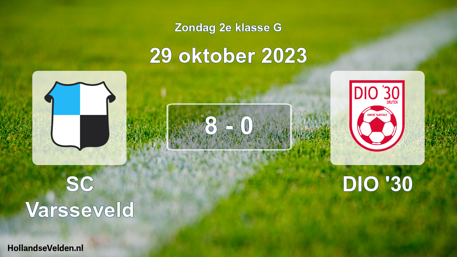 Total number of matches played: SC Varsseveld - DIO '30 8 - 0 (29 October 2023)